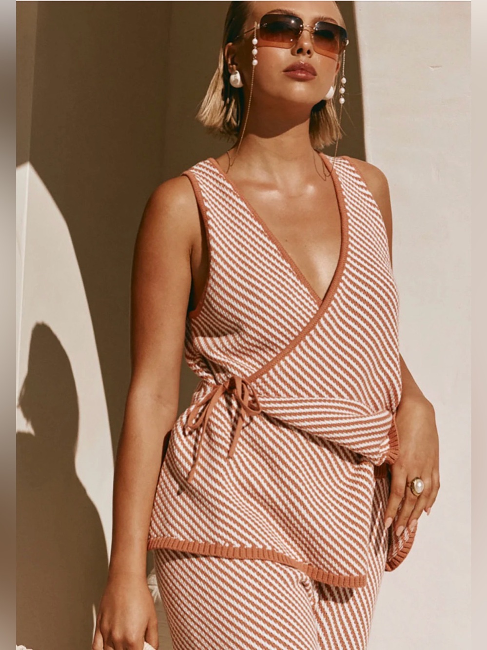Billy Top by Sabo - Stripped wrap top - Picture 2 of 8